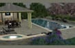 do landscape design, garden design, 3d renderings, backyard, swimming pool