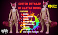 create 3d furry nsfw model, vrchat avatar, anime vtuber model, vseeface vrm