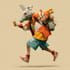 a cartoon character in a funny illustration