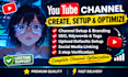 create and setup youtube channel professionally