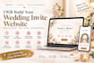 create a beautiful wedding invitation website with rsvp