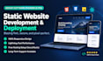 develop and deploy a blazing fast responsive static website using HTML, CSS, js