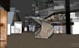 design staircase shop with cad drawing and technical 3d model