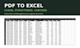 convert pdf to excel and clean up the data