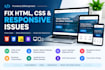 html CSS and responsive website issues
