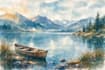 paint landscapes in watercolor
