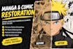 professionally restore manga pages