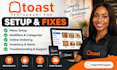 setup, customize and fix toast pos restaurant menu