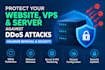 protect your website, vps, server against ddos, malware removal