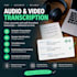 audio and video transcription