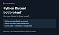 fix a python discord bot bug or broken slash command