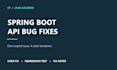 debug and fix a small java spring boot API issue
