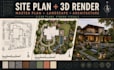do architectural site plan, 2d master plan, landscape architecture, 3d rendering