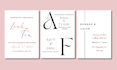 design modern, elegant, minimal wedding bundle