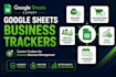 create custom google sheets business trackers