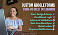 build google forms with sheets integration