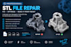 quickly fix, repair, modify, edit and optimize broken stl files for 3d printing