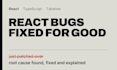 fix bugs and improve performance in your react website