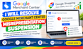 fix google merchant center suspension and misrepresentation