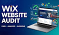 audit your wix website and identify issues affecting performance