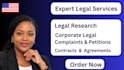 draft US legal documents as a paralegal