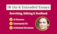 offer ib extended essays and ib ias feedback and improvements