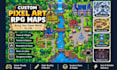 create custom 2d top down pixel tileset art rpg maps asset for your game