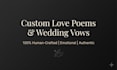 write custom emotional poetry and touching wedding vows