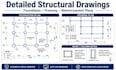 design detailed structural drawings beam column slab foundation plans