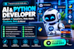 develop ai website, ai web app, ai chatbot, ai voice agent, python bot and API