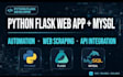 build python flask web app with mysql