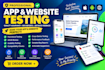 offer website testing and app testing,QA,iphone,ipad,and android user testing