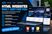 creation of functional HTML websites