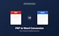 convert your PDF file to an editable word document