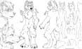 draw a custom furry character reference sheet