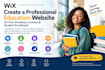 create wix website for education academy courses and student enrollment