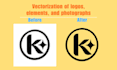 vectorize your logo or image to high resolution