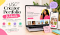 design ugc portfolio website in canva, media kit, rate card