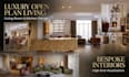 design modern living room and kitchen 3d rendering