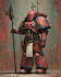 create a grimdark warhammer 40k character illustration