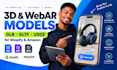 create web ar 3d models in glb, gltf, usdz for shopify and amazon
