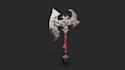 sculpt axe game ready,fantasy weapon model, optimized 3d assets,low poly,ue5 rig