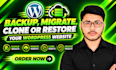 backup, migrate, clone or restore your wordpress website
