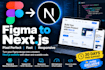 convert figma to next js,modern frontend websites with next js, figma to next js