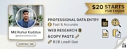 do ecommerce product data entry and web research