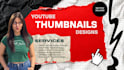 design eye catching and aesthetic youtube thumbnail