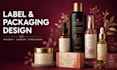 design premium cosmetic label and skincare packaging