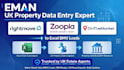 do UK real estate data entry onthemarket to excel in 24h