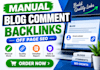 do manual blog comment backlinks for off page SEO