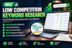 research low competition keywords for your website